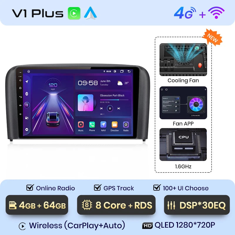 Junsun V1 Pro For Volvo S80 1998 - 2006 Android Car Radio Car video players CarPlay Android Auto GPS No 2 din 2din DVD