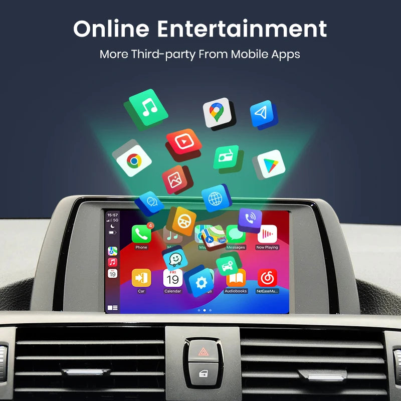 Junsun Wireless CarPlay Android For BMW NBT CIC System 1 2 3 4 5 Series X1 X3 X4 X5 F20 F21 F30 F31 F34 F10 F48 F25 F26 F10 E84 - Junsun Official Store