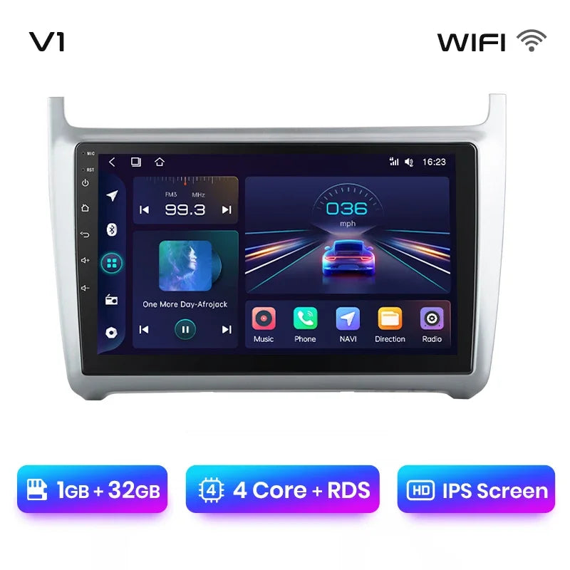 Junsun Wireless CarPlay Android Auto Radio For VOLKSWAGEN POLO 2014 Car Intelligent Systems RDS BT WiFi 2 din