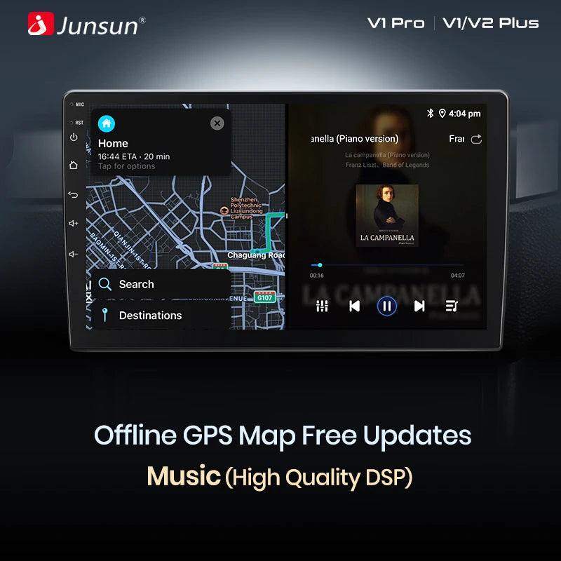 Junsun V1 Wireless CarPlay Android Auto Radio For Toyota Land Cruiser Prado 120 2004 - 2009 4G Car Multimedia GPS 2din autoradio