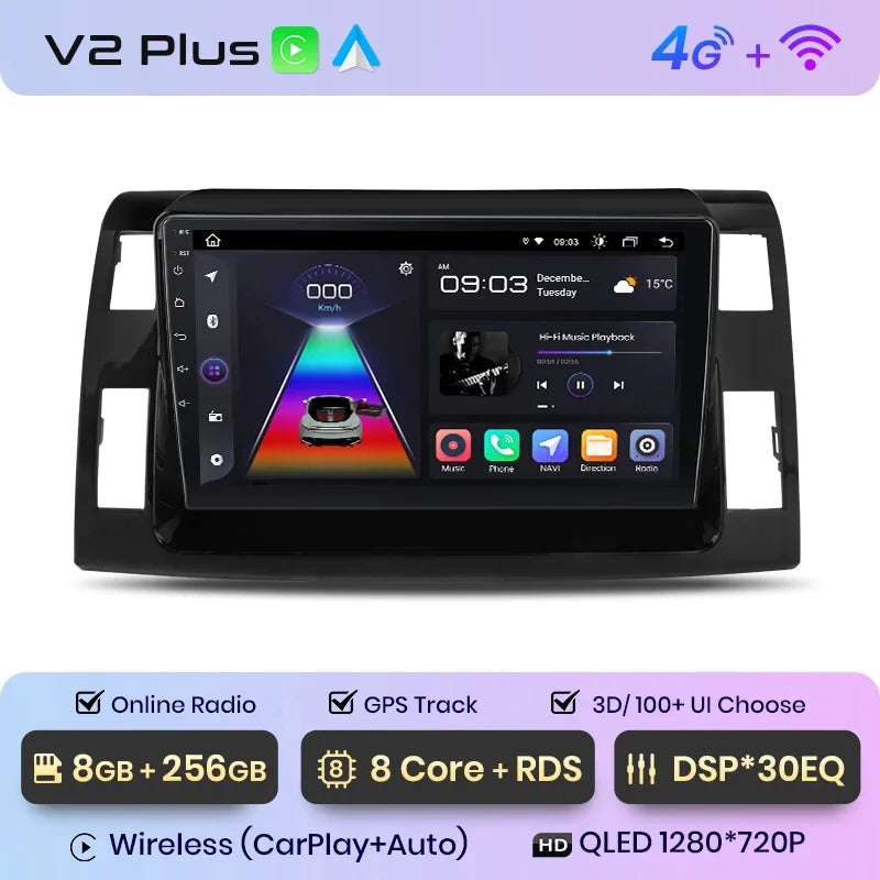 Junsun Wireless CarPlay Android Auto Radio For Toyota Previa XR50 3 III Estima 2006-2019 Car Intelligent Systems RDS BT WiFi