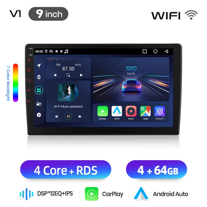 Junsun Wireless CarPlay Car Radio For VW Passat B5 2000 2001 2002 2003 2004 2005 Android Multimedia