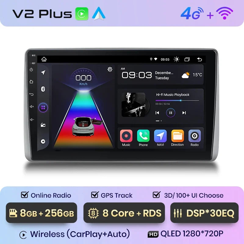 Junsun Wireless CarPlay Android Auto Radio For Nissan Sentra Almera 2000 2001-2006 Car Intelligent Systems RDS BT WiFi 2 din