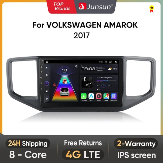 Junsun Wireless CarPlay Android Auto Radio For VOLKSWAGEN AMAROK 2017 Car Intelligent Systems RDS BT WiFi 2 din