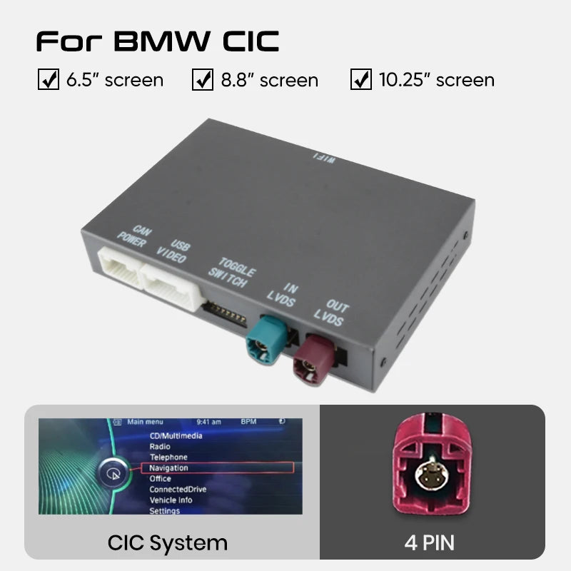 Junsun Wireless CarPlay Android For BMW NBT CIC System 1 2 3 4 5 Series X1 X3 X4 X5 F20 F21 F30 F31 F34 F10 F48 F25 F26 F10 E84 - Junsun Official Store