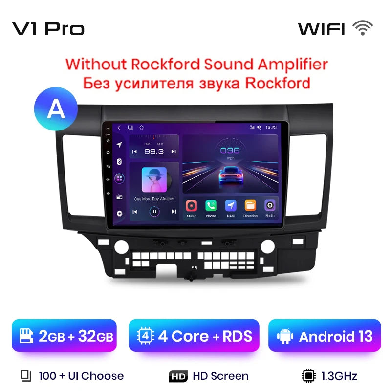 Junsun Car Radio For Mitsubishi Lancer 2007 - 2013 wireless CarPlay Android Auto car intelligent systems No 2 din 2din DVD