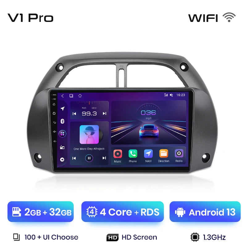 Junsun V1 Plus Car Radio For Toyota RAV4 2001 - 2005 wireless CarPlay Android Auto car intelligent systems No 2 din 2din DVD