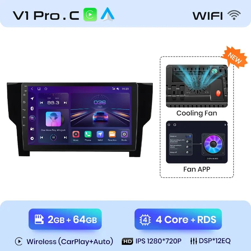 Junsun Wireless CarPlay Android Auto Radio For VOLKSWAGEN PASSAT 2019 Car Intelligent Systems RDS BT WiFi 2 din