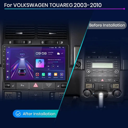 Junsun Wireless CarPlay Android Auto Radio For Volkswagen TOUAREG 2003 2004 2005-2010 Car Intelligent Systems RDS BT WiFi 2 din