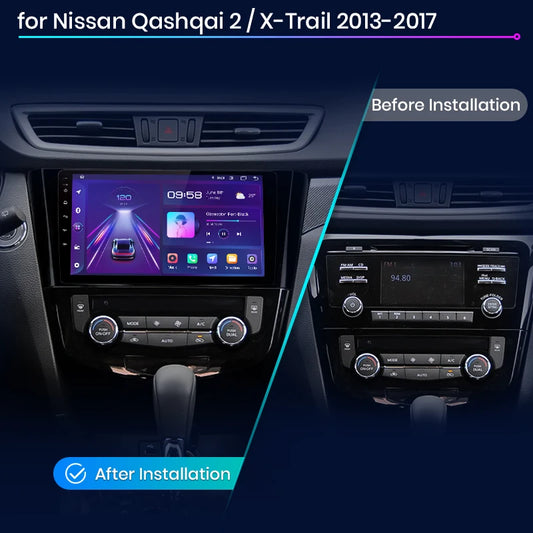Junsun V1 Wireless CarPlay Android Auto Radio For Nissan Qashqai J11 X-Trail 3 T32 2013-2017 Car Multimedia GPS 2din autoradio