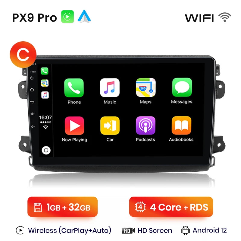 AWESAFE Wireless CarPlay Android Auto Autoradio For Fiat Ducato Peugeot Boxer 2 Citroen Jumper 2 2006 -2023