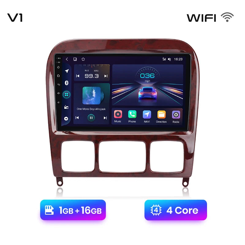 Junsun V1 Plus Car Radio For Mercedes Benz S-Class W220 1998 - 2005 wireless CarPlay Android Auto No 2 din 2din DVD