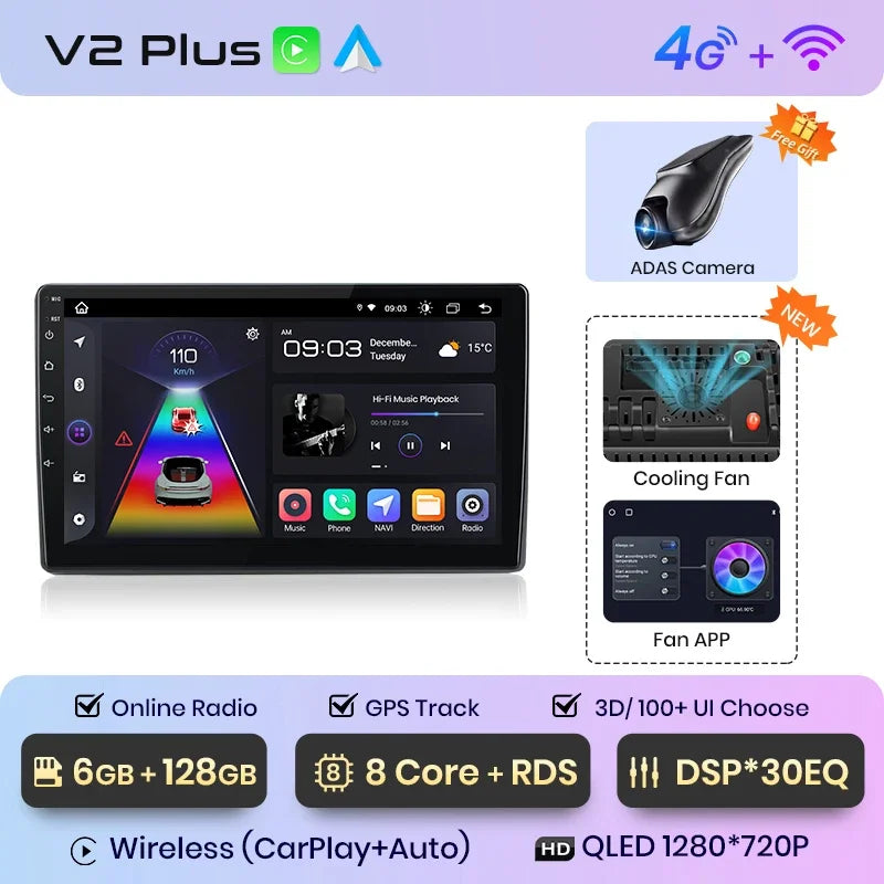 Junsun Wireless CarPlay Android Auto Car Radio Multimedia For Volkswagen Bora 2005-2006 GPS Intelligent Systems Smart Autoradio