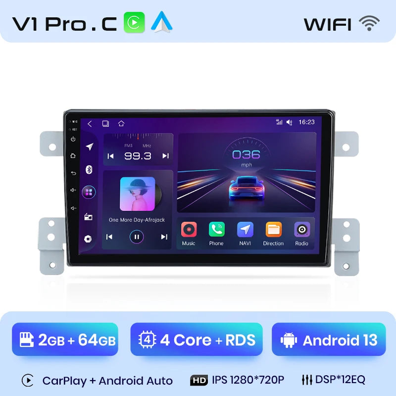 Junsun Car Radio For Suzuki Grand Vitara 3 2005 - 2015 wireless CarPlay Android Auto car intelligent systems No 2 din 2din DVD