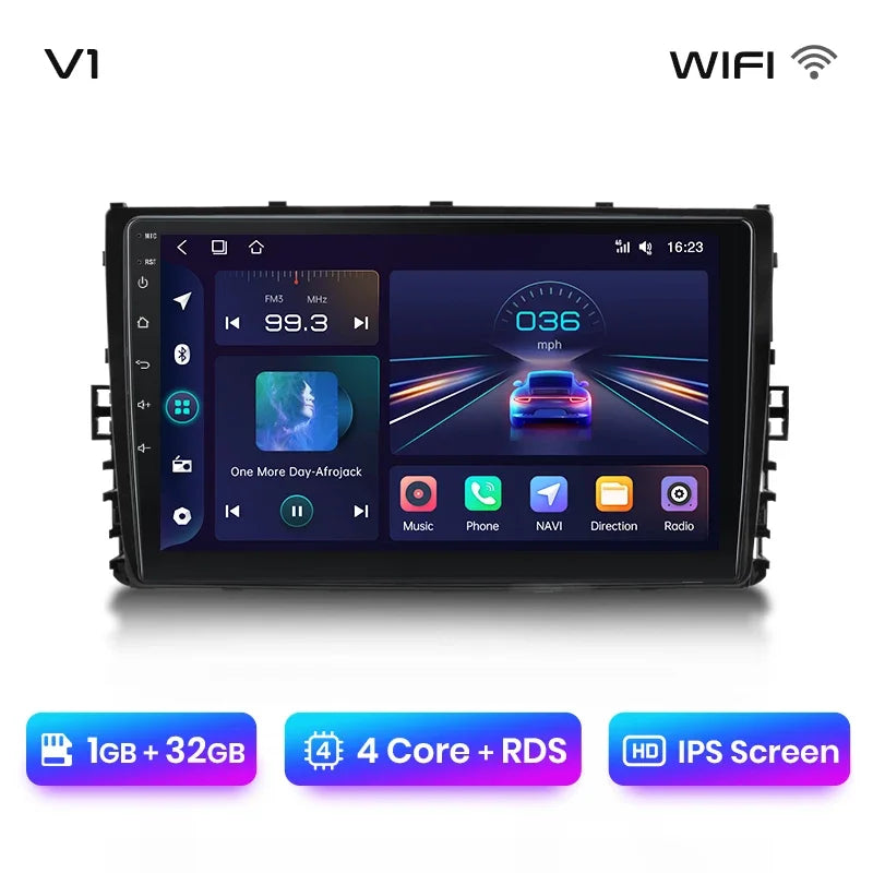 Junsun Wireless CarPlay Android Auto Radio For Volkswagen VW MQB POLO VI Jetta MK7 T6 Bora 2018 2019 2020 2021 4G 2 din RDS BT