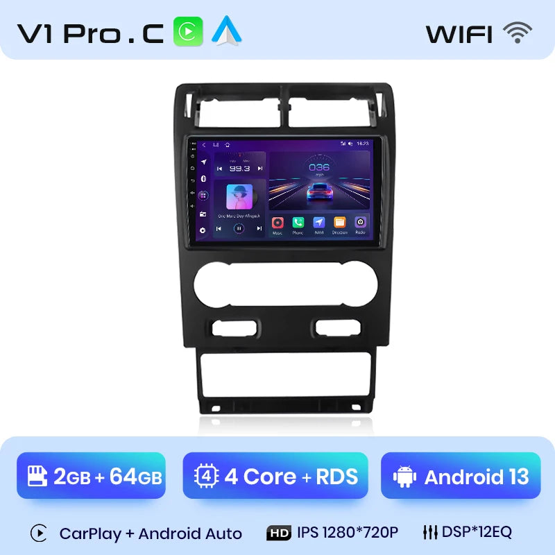 Junsun V1 Plus Car Radio For Ford Mondeo 3 2004 - 2007 wireless CarPlay Android Auto car intelligent systems No 2 din 2din DVD