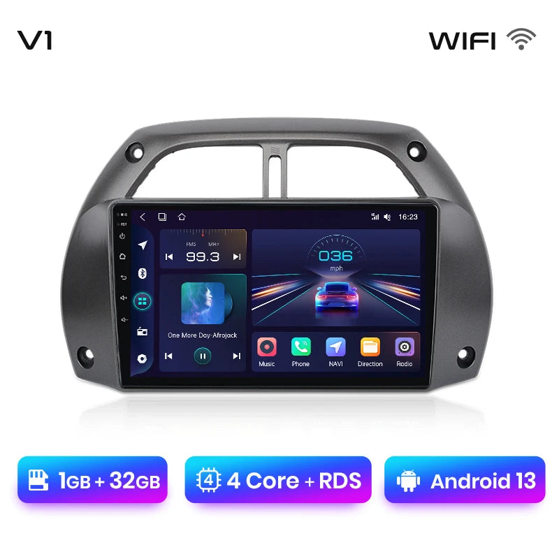 Junsun V1 Plus Car Radio For Toyota RAV4 2001 - 2005 wireless CarPlay Android Auto car intelligent systems No 2 din 2din DVD
