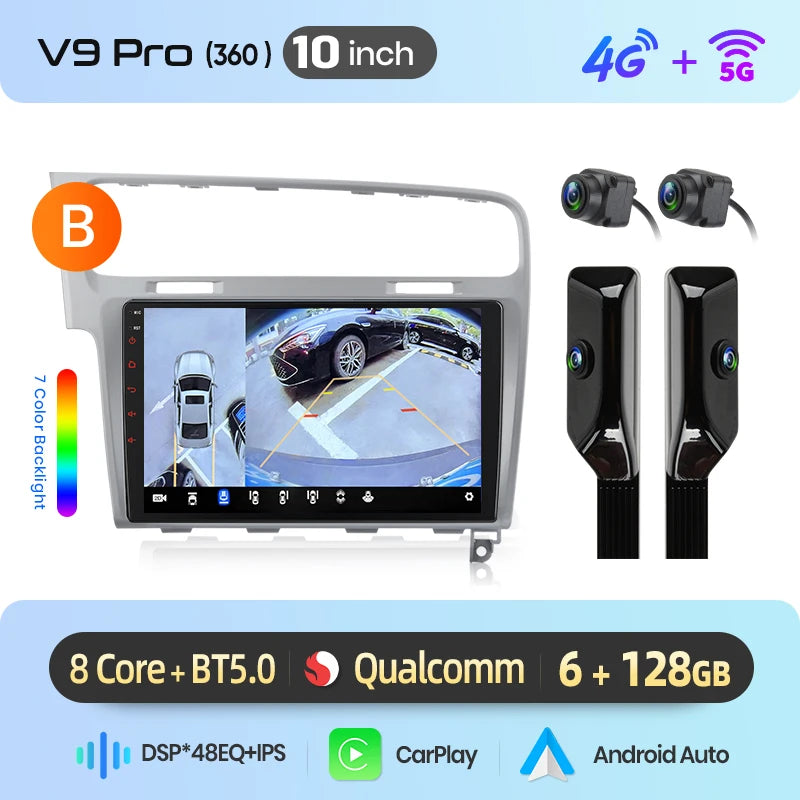 Junsun Wireless CarPlay Car Radio For VW Golf 7 mk7 2013-2017 Android Multimedia