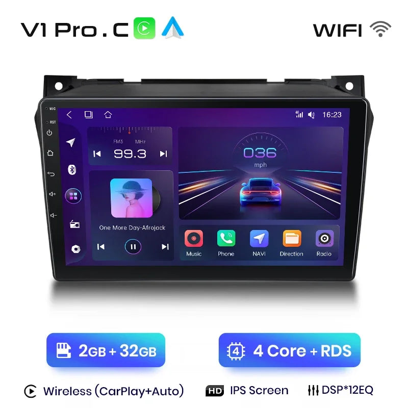Junsun Wireless CarPlay Android Auto Radio For Suzuki Alto 2009 2010 2011 2012 -2016 Car Intelligent Systems RDS BT WiFi 2 din