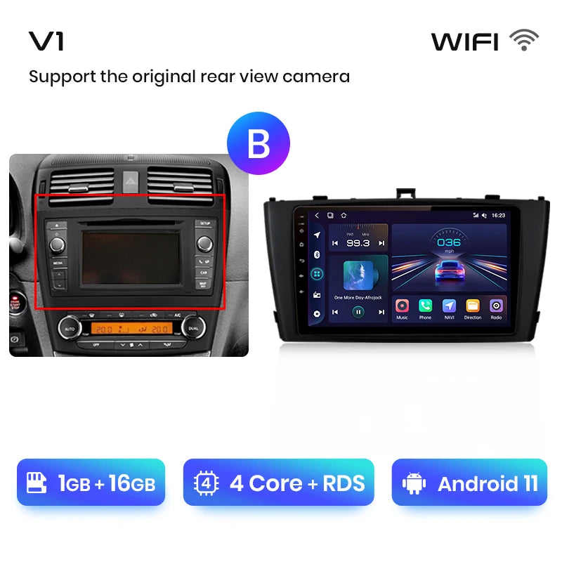 Junsun V1pro AI Voice 2 din Android Auto Radio For Toyota Avensis T27 2008-2015 Carplay 4G Car Multimedia GPS 2din autoradio