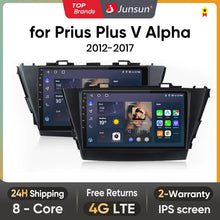 Junsun V1 AI Voice Wireless CarPlay Android Auto Radio for Toyota Prius Plus V Alpha 2012-2017 Car Multimedia GPS 2din autoradio