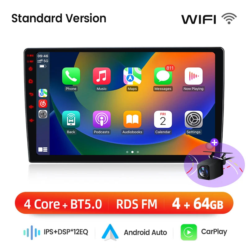 Junsun Wireless CarPlay for Apple Android Auto Car Radio GPS for Alfa Romeo Giulietta 2010-2014 Multimedia RDS 4G WiFi Screen Stereo