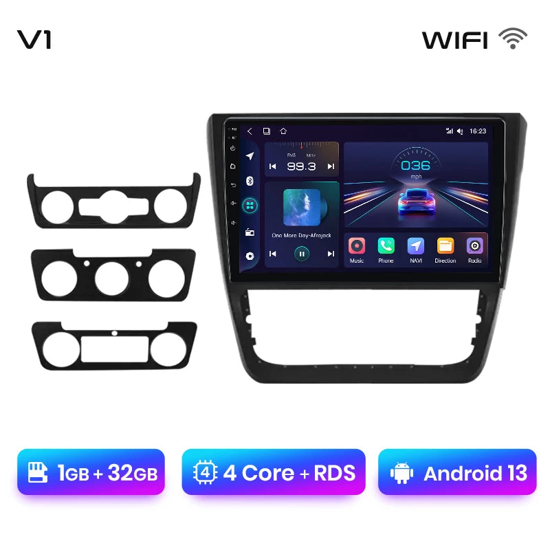 Junsun V1 Plus Car Radio For SKODA Yeti 5L 2009 - 2014 wireless CarPlay Android Auto car intelligent systems No 2 din 2din DVD