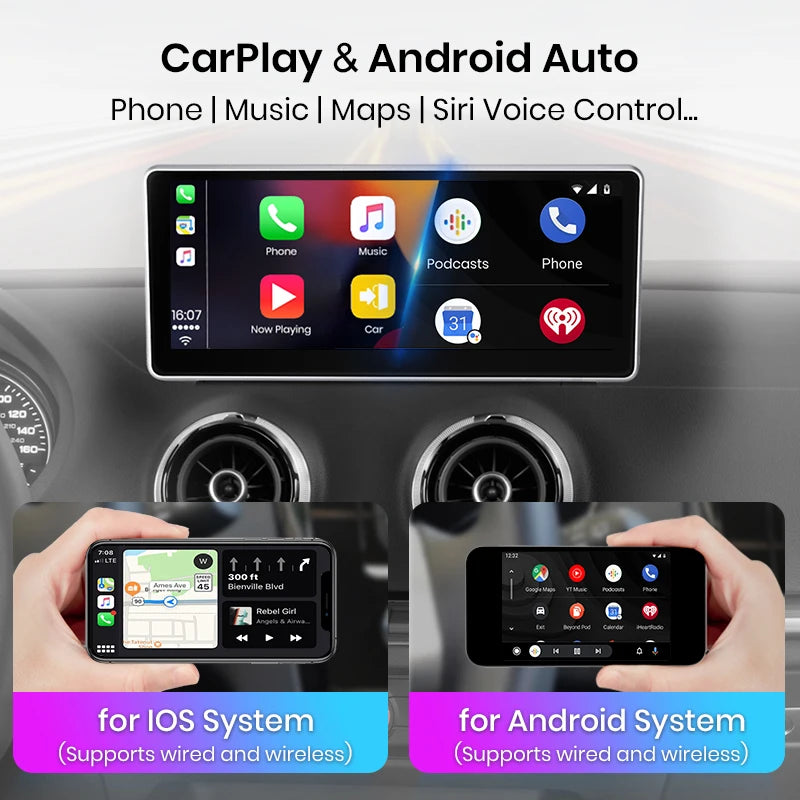 Junsun 10.25 inch Wireless CarPlay Car Radio Multimedia For Audi A3 2013-2018 2015 2016 4G Andorid Auto Navigation Player