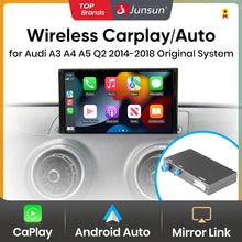 Junsun Wireless Carplay Android Auto Module Box Interface for Audi A3 A4 A5 8V Q2 8P 2014 2015 2016-2018 Mirror Link AirPlay