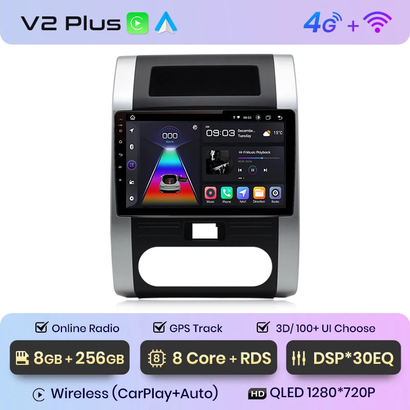 Junsun V1pro AI Voice 2 din Android Auto Radio For Nissan x trail t31 2008-2012 Carplay 4G Car Multimedia GPS 2din autoradio