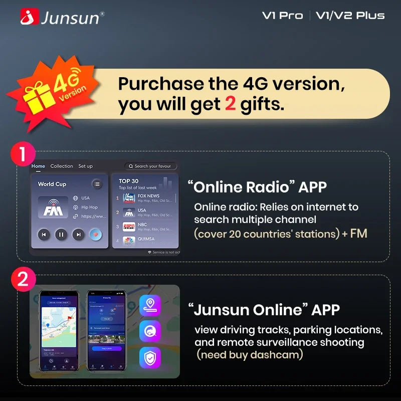 Junsun Wireless CarPlay Android Auto Radio For VOLKSWAGEN JETTA VS5 2019+ Car Intelligent Systems RDS BT WiFi 2 din