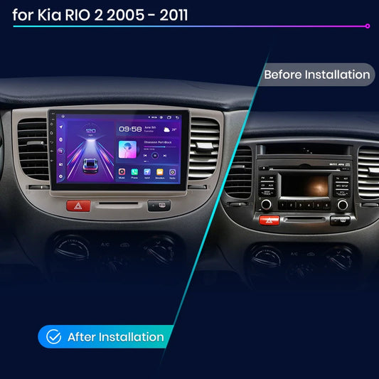 Junsun V1 Plus Car Radio For Kia RIO 2 2005 - 2011 wireless CarPlay Android Auto car intelligent systems No 2 din 2din DVD
