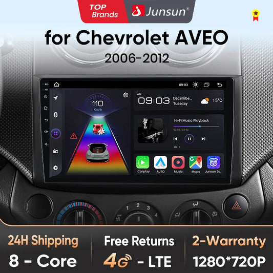 Junsun V1 Plus Car Radio For Chevrolet Aveo 2006 - 2012 wireless CarPlay Android Auto car intelligent systems No 2 din 2din DVD