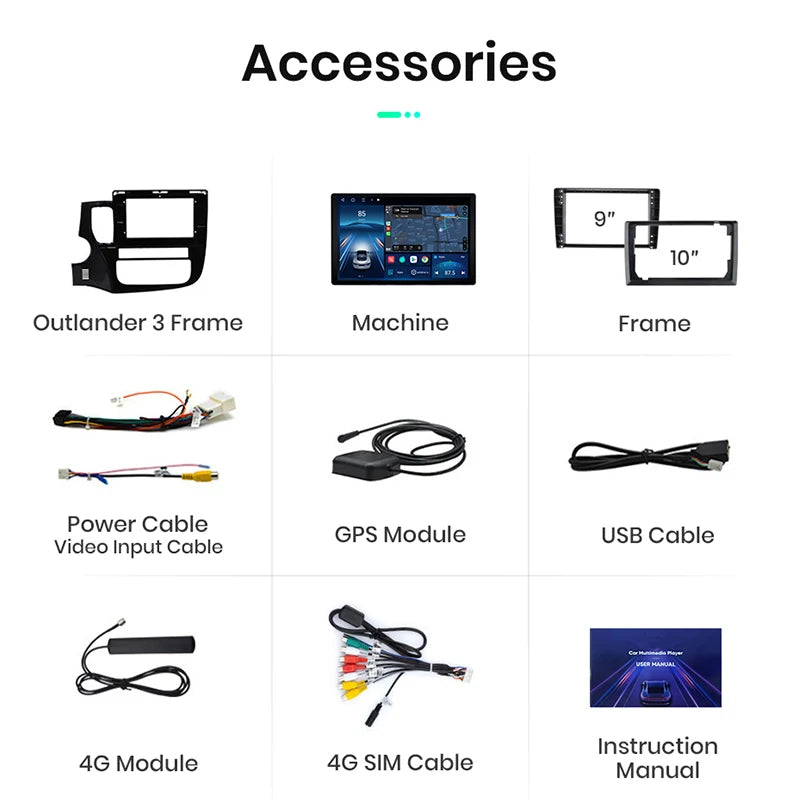 Junsun X7 MAX 13.1“ 2K CarPlay Android Auto Car Radio For Mitsubishi Outlander 3 GF0W GG0W 2012-2018 Multimedia autoradio