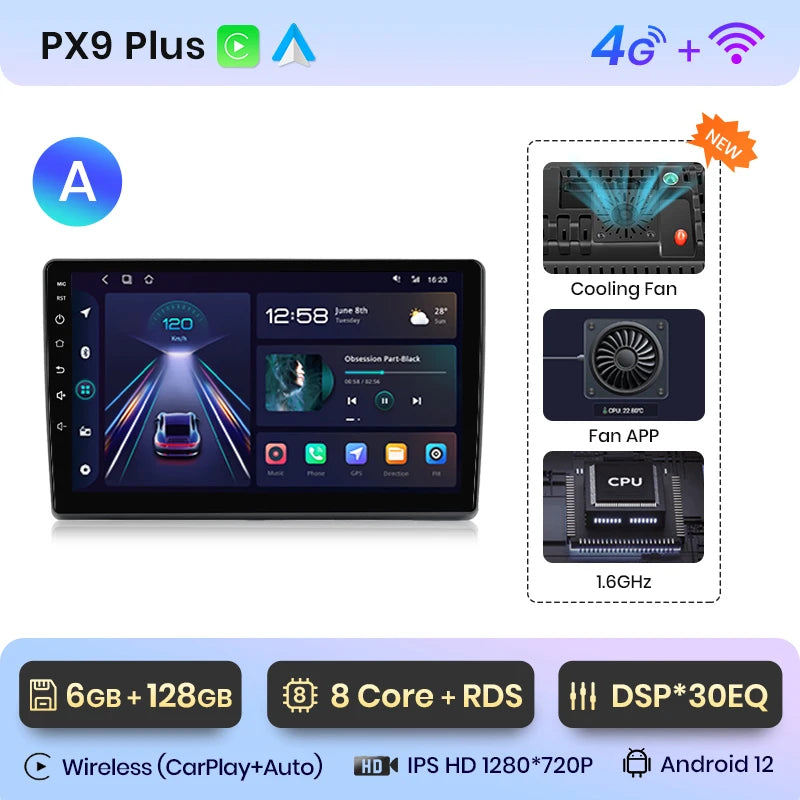 AWESAFE Wireless CarPlay Android Auto Autoradio For Fiat Ducato Peugeot Boxer 2 Citroen Jumper 2 2006 -2023