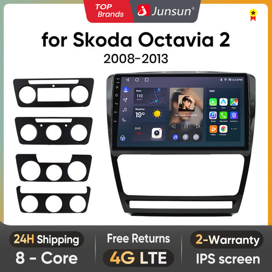 Junsun AI Voice 2 din Android Auto Radio dla Skoda Octavia 2 A5 2008-2013 Carplay 4G Car Multimedia GPS 2din autoradio