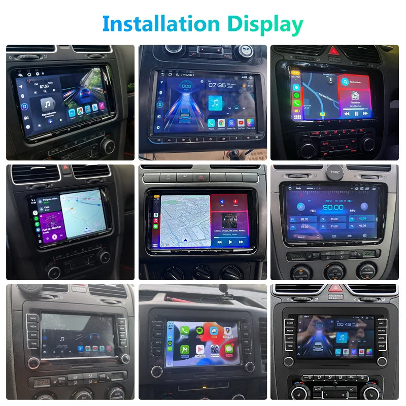 Junsun 2Din Wireless CarPlay for Apple Android Auto Car Radio Multimedia Player For VW Volkswagen Skoda Octavia PASSAT B6 GOLF