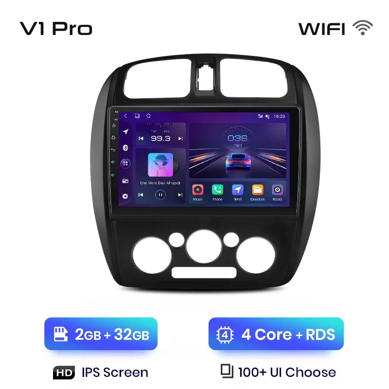 Junsun Wireless CarPlay Android Auto Radio For MAZDA 323 HAIMA FREEMA FORD LASER 2002-2008 Car Intelligent Systems RDS BT WiFi