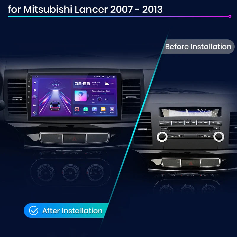 Junsun Car Radio For Mitsubishi Lancer 2007 - 2013 wireless CarPlay Android Auto car intelligent systems No 2 din 2din DVD