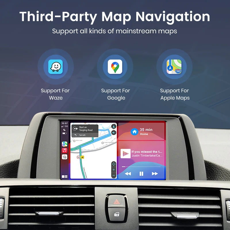 Junsun Wireless CarPlay Android For BMW NBT CIC System 1 2 3 4 5 Series X1 X3 X4 X5 F20 F21 F30 F31 F34 F10 F48 F25 F26 F10 E84 - Junsun Official Store