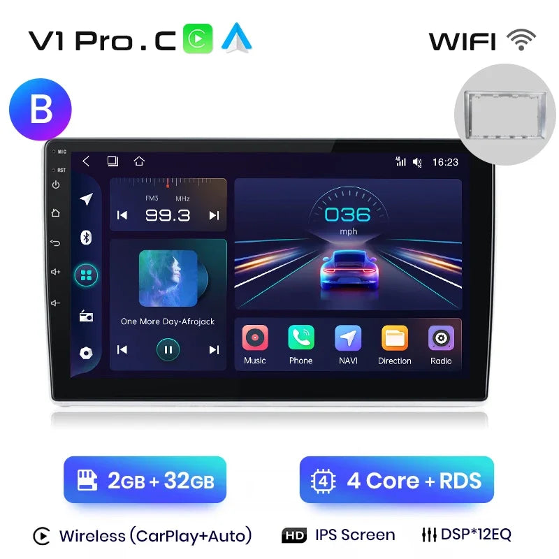 Junsun Wireless CarPlay Android Auto Car Radio Multimedia For VW Passat B5 B6 2004-2010  GPS Intelligent Systems Smart Autoradio