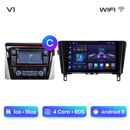 Junsun V1 Wireless CarPlay Android Auto Radio For Nissan Qashqai J11 X-Trail 3 T32 2013-2017 Car Multimedia GPS 2din autoradio