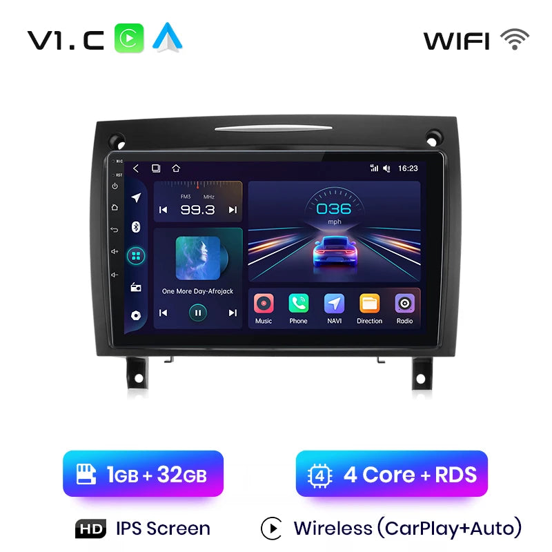 Junsun V1 CarPlay Android Auto Radio For Mercedes Benz SLK Class R171 2004-2011 SLK 200 280 300 350 Car Multimedia autoradio