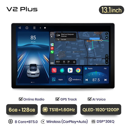 Junsun V3 Plus 2K Android 13 Wireless CarPlay Android Auto Car Intelligent Systems For Volvo S80 1998 - 2006 7870 Autoradio