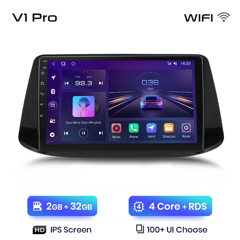 Junsun Wireless CarPlay Android Auto Radio For Hyundai i30 2017 2018 Car Intelligent Systems RDS BT WiFi 2 din