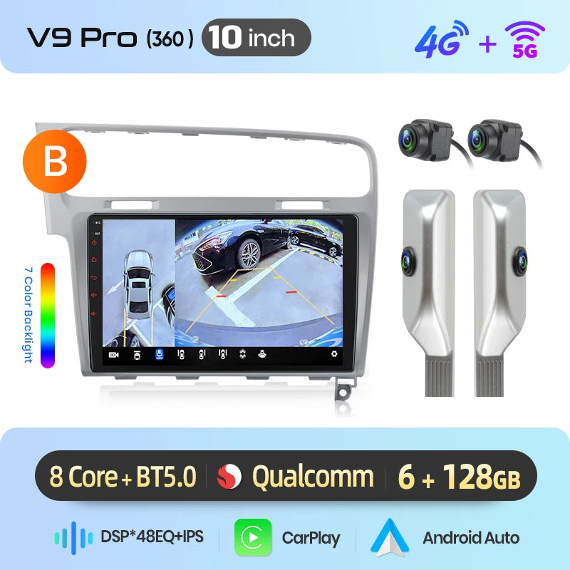 Junsun Wireless CarPlay Car Radio For VW Golf 7 mk7 2013-2017 Android Multimedia