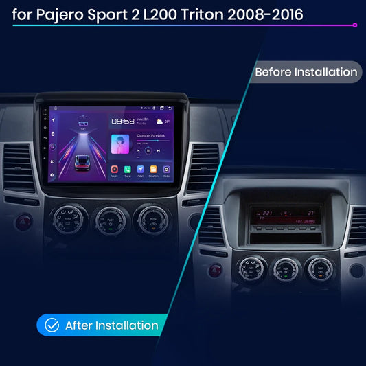 Junsun V1 Plus Car Radio For Mitsubishi Pajero Sport 2 L200 Triton 2008 - 2016 wireless CarPlay Android Auto No 2 din 2din DVD