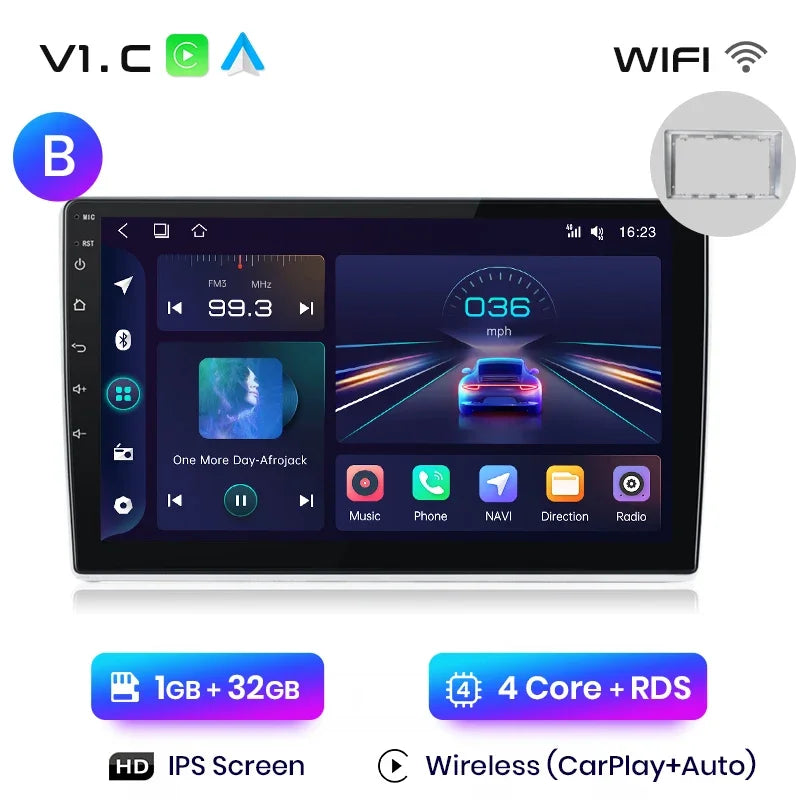 Junsun Wireless CarPlay Android Auto Car Radio Multimedia For VW Passat B5 B6 2004-2010  GPS Intelligent Systems Smart Autoradio