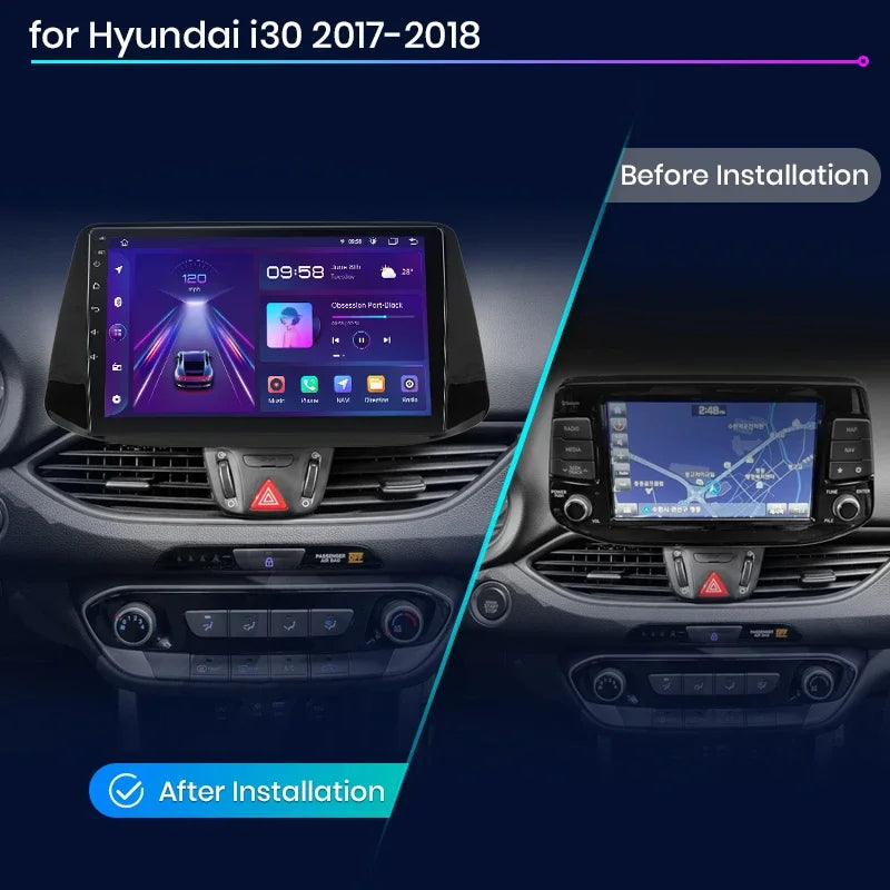 Junsun Wireless CarPlay Android Auto Radio For Hyundai i30 2017 2018 Car Intelligent Systems RDS BT WiFi 2 din