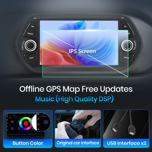 Junsun Wireless CarPlay Car Radio For Fiat Tipo Egea 2015 2016 2017 Android Multimedia
